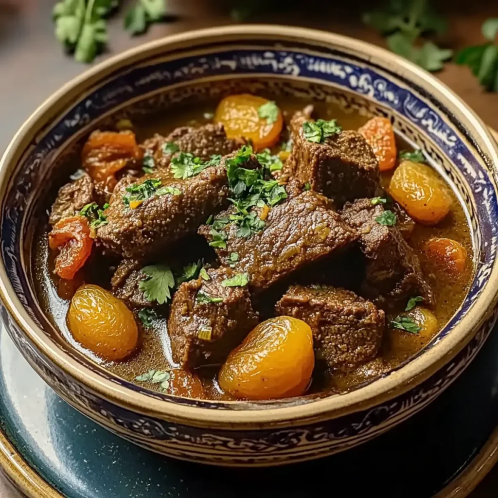 Tender Beef Tagine Bursting with Exotic Flavors