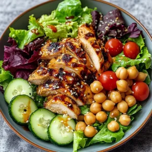 Sesame Chicken and Chickpea Salad