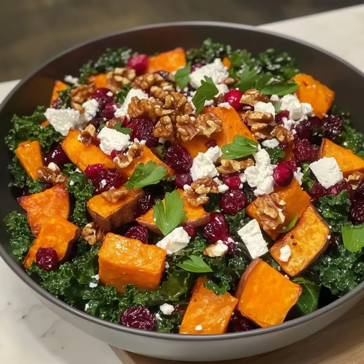 Roasted Sweet Potato and Baby Kale Salad Recipe