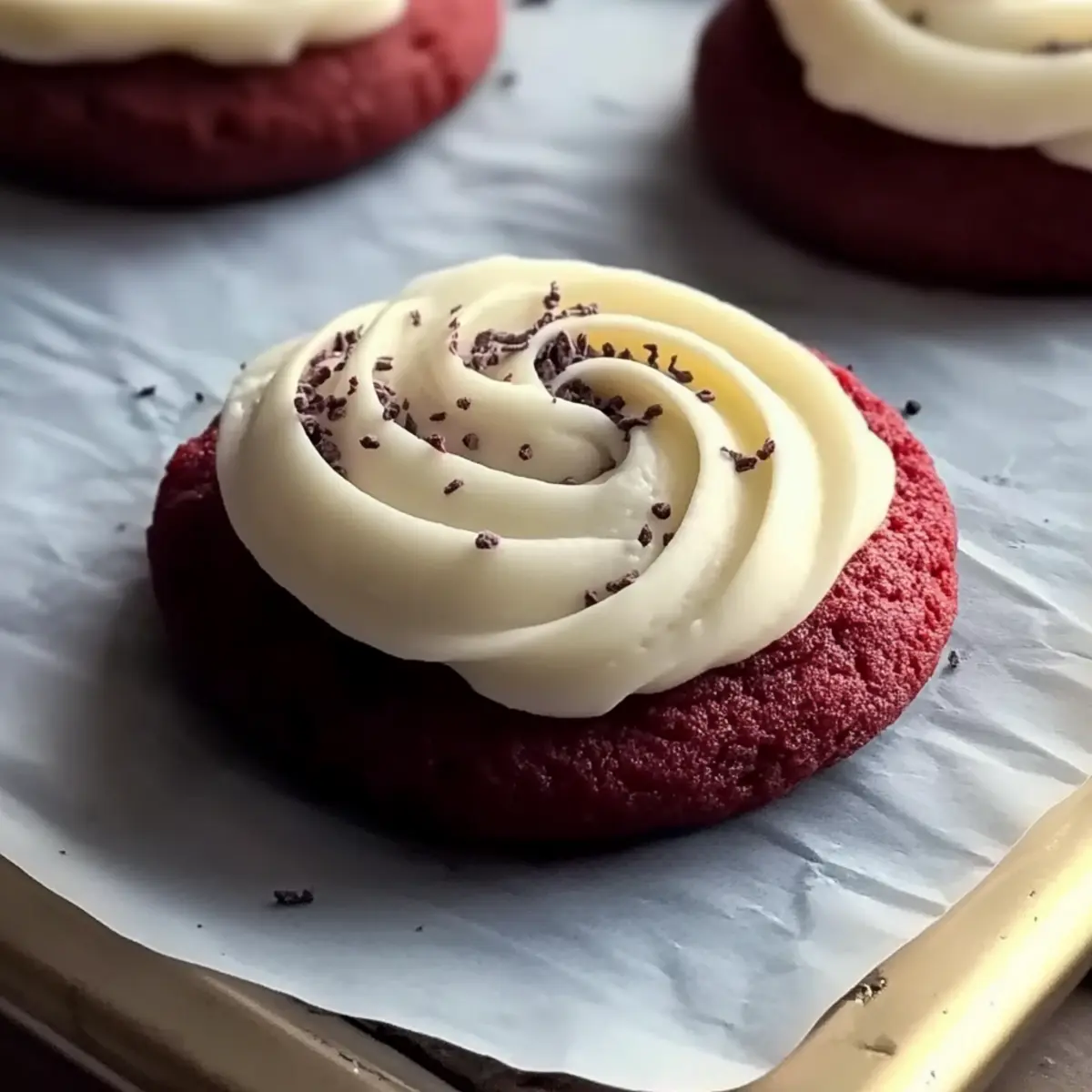 Crumbl Copy Cat Red Velvet Cupcake Cookies