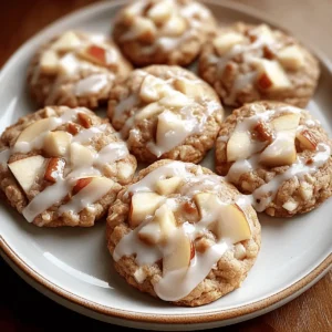 Apple Cinnamon Cookies with Maple Glaze