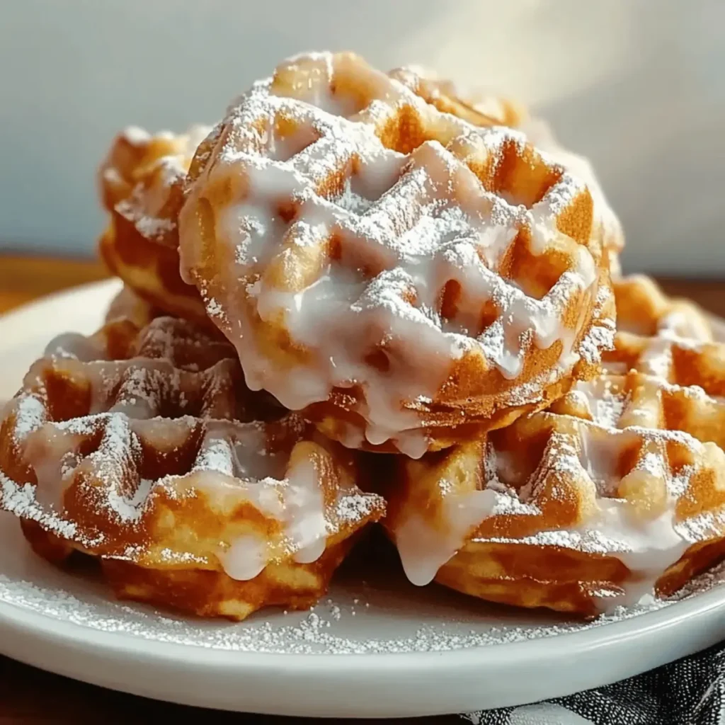 Delicious Apple Fritter Waffle Donuts for Breakfast Bliss