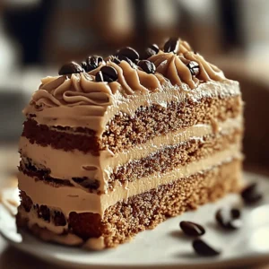 Caramel Coffee Buttercream Cake: