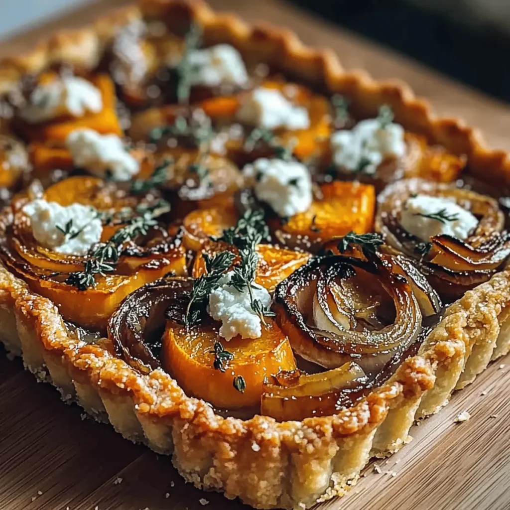 Delicious Caramelized Onion Butternut Squash Tart for Fall Comfort