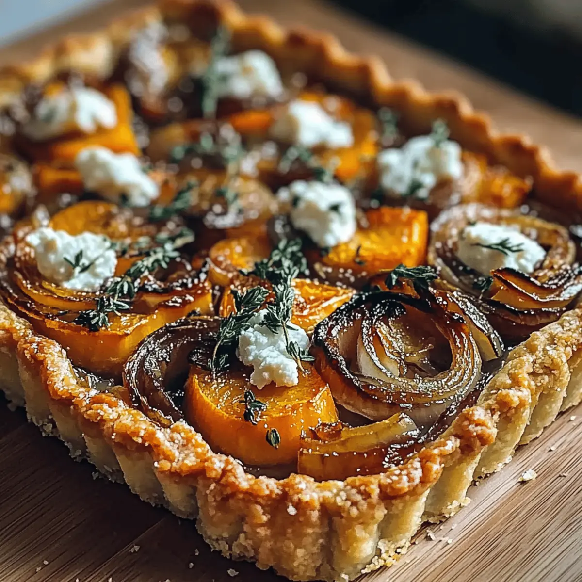 Caramelized Onion Butternut Squash Tart