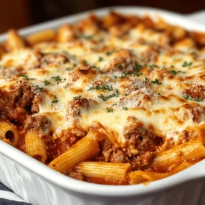 Cheesy Baked Rigatoni Pasta