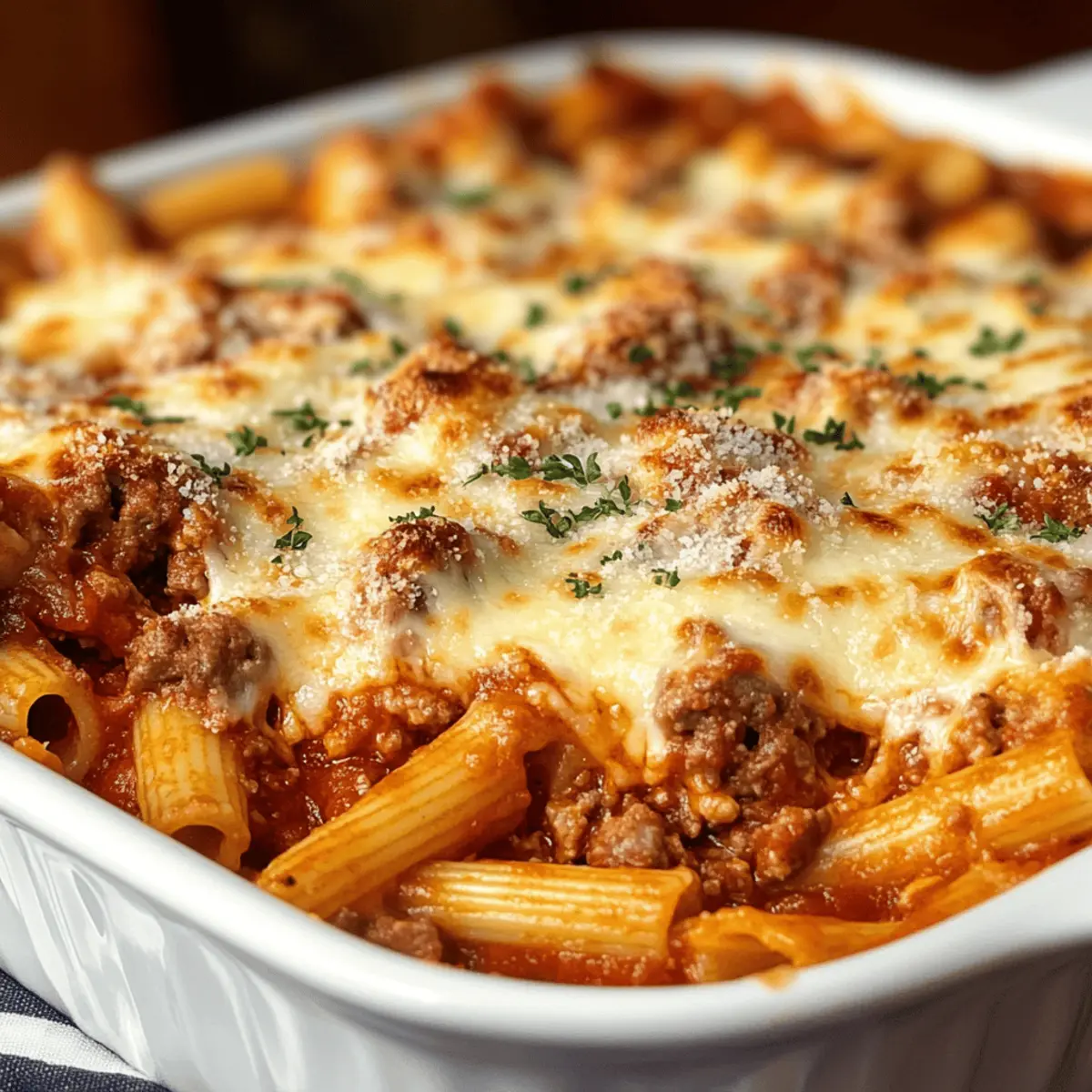 Cheesy Baked Rigatoni Pasta