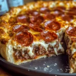 Hamburger Sausage & Pepperoni Pie