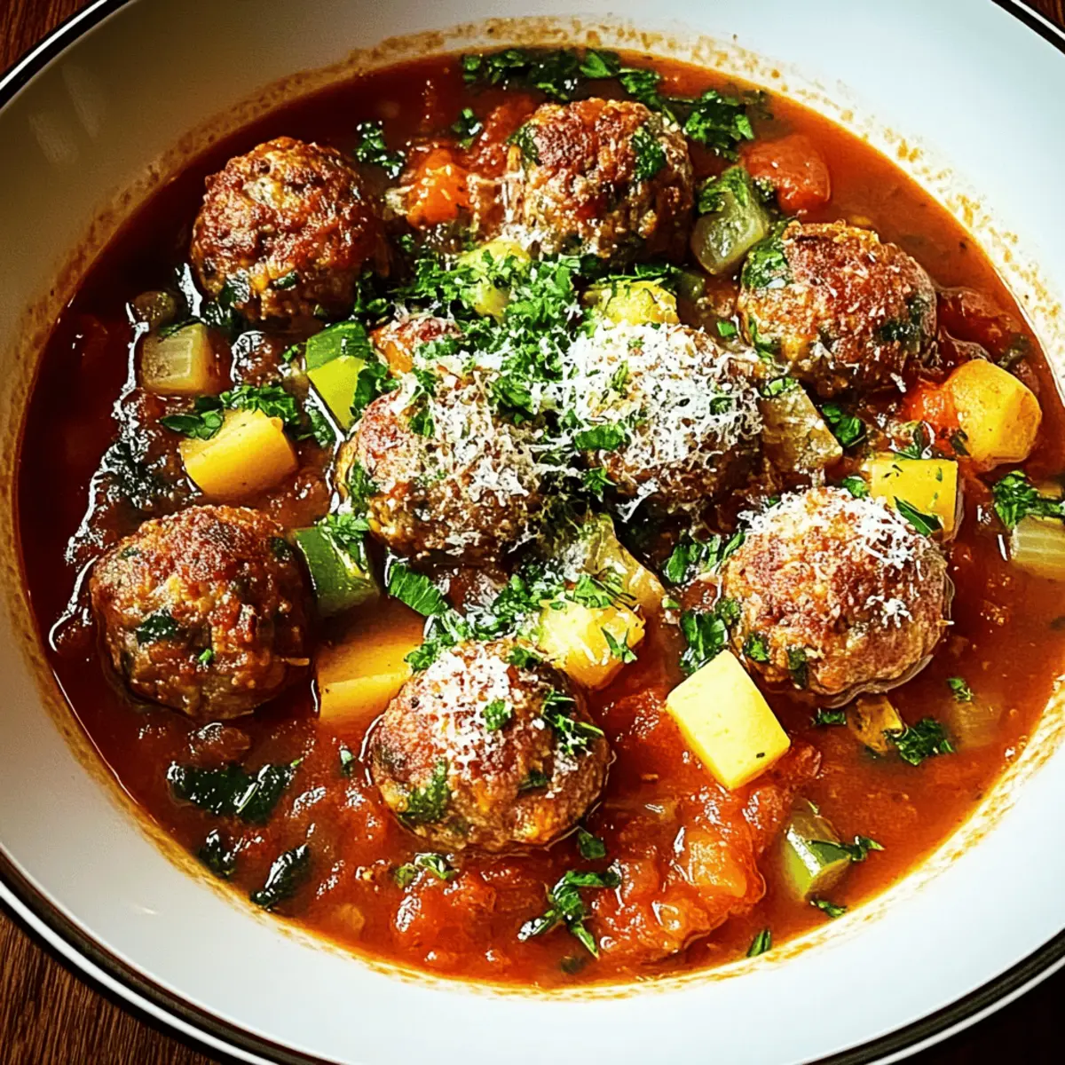 Hearty Spiced Italian Meatball Stew