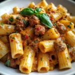 One Pot Spicy Rigatoni