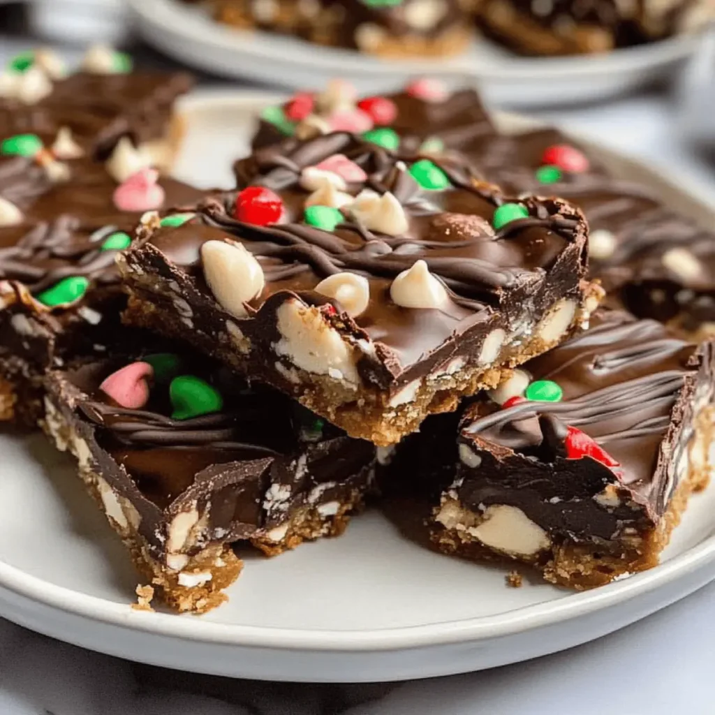 Peppermint Dark Chocolate Pretzel Bark
