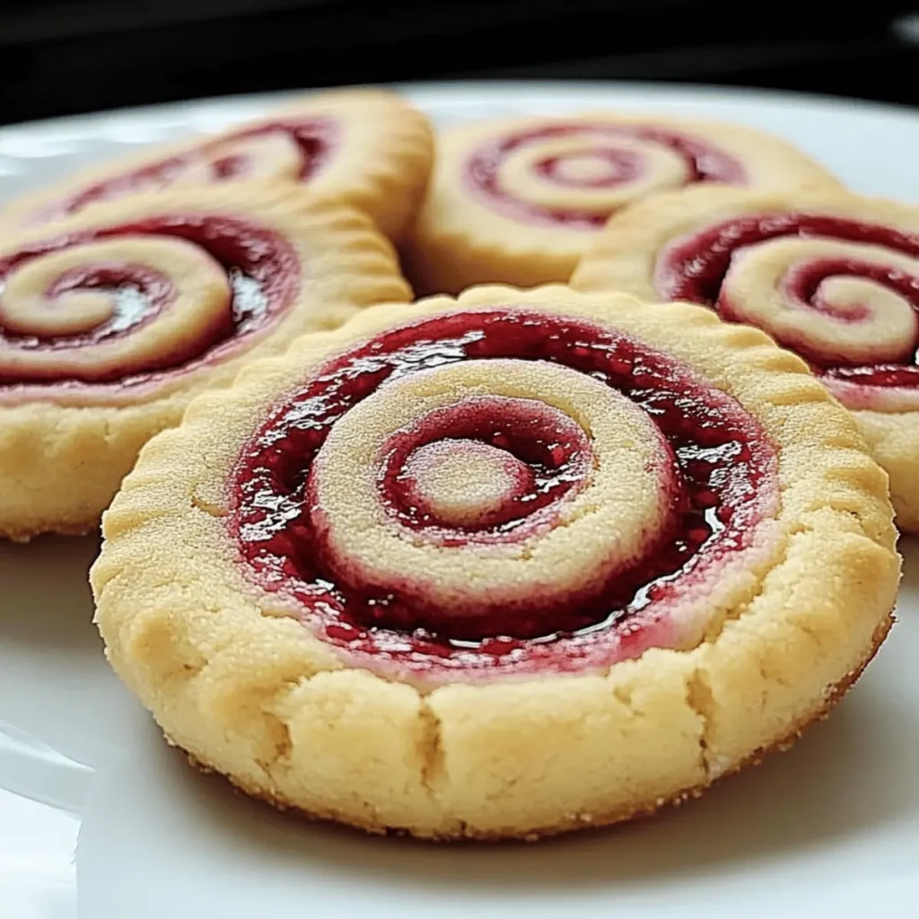 Raspberry Swirl Shortbread Cookies
