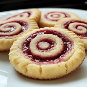 Raspberry Swirl Shortbread Cookies