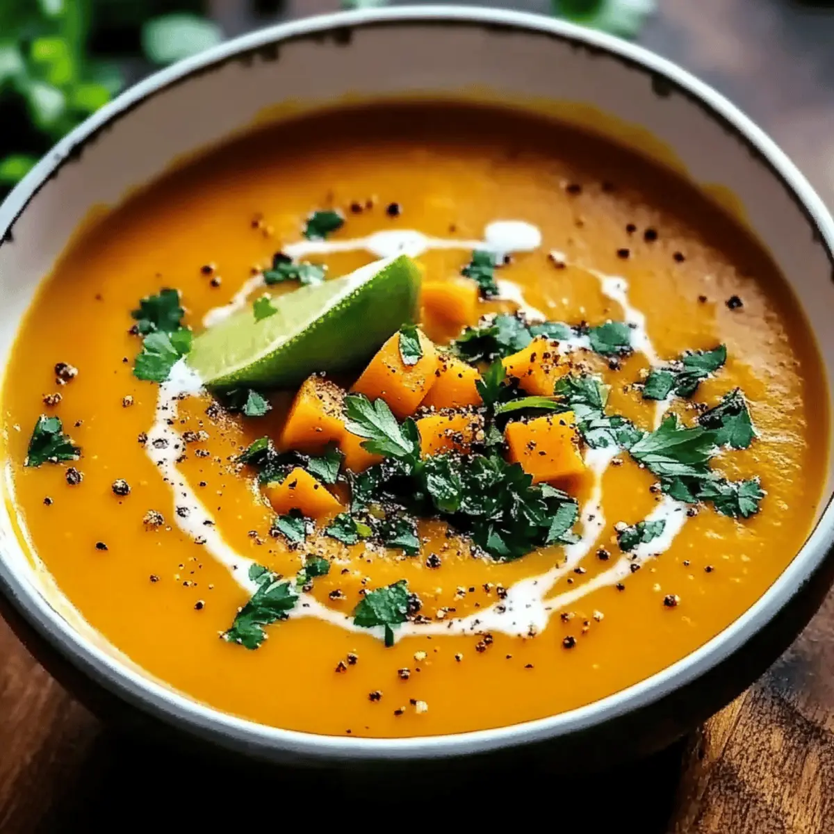 Spicy Butternut Squash Sweet Potato Soup