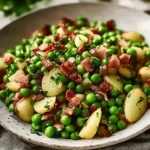 Thanksgiving Peas with Pear and Pancetta