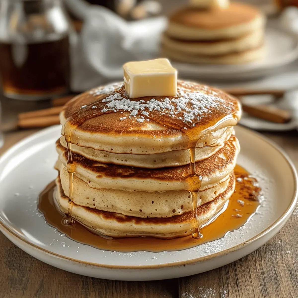 VANILLA CINNAMON BUTTERMILK PANCAKES