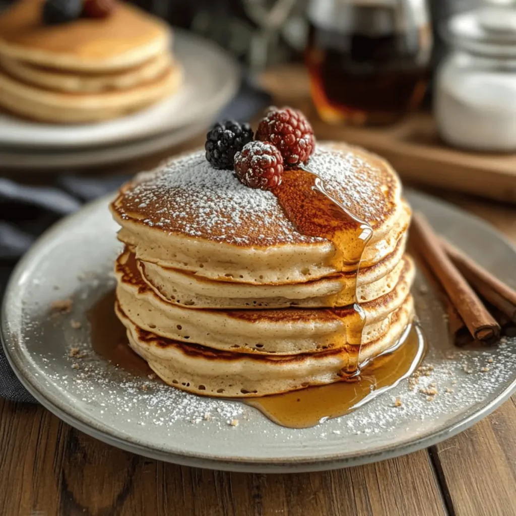 Fluffy Vanilla Cinnamon Buttermilk Pancakes for Cozy Mornings
