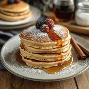 VANILLA CINNAMON BUTTERMILK PANCAKES
