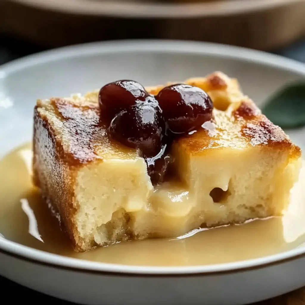 Bread Pudding with Vanilla Sauce
