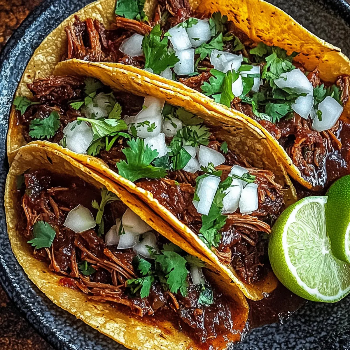 Spicy Slow-Cooked Mexican Birria Tacos