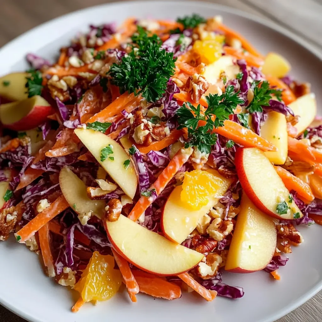 Crunchy Apple Carrot Salad with Creamy Citrus Dressing