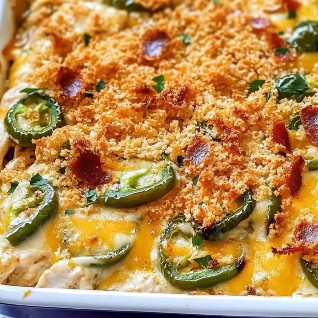 Jalapeno Popper Chicken Casserole: Creamy Comfort Awaits