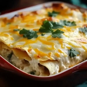White Chicken Enchilada Casserole