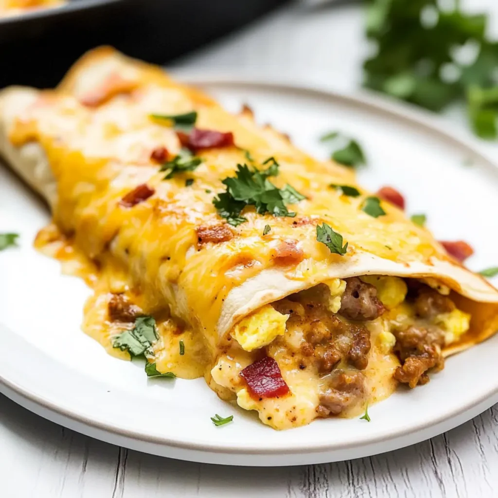 Satisfy Mornings with Cheesy Breakfast Enchiladas