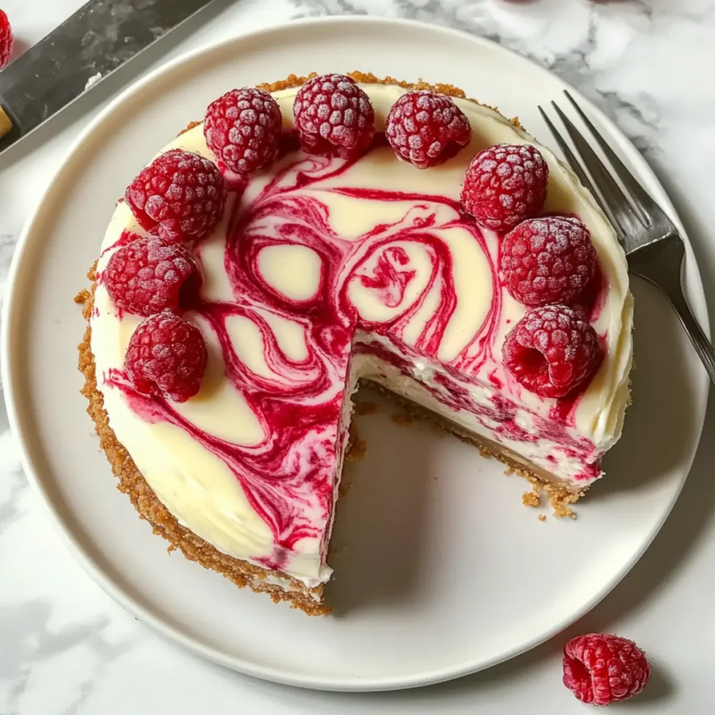 Indulge in Velvety White Chocolate Raspberry Cheesecake Bliss
