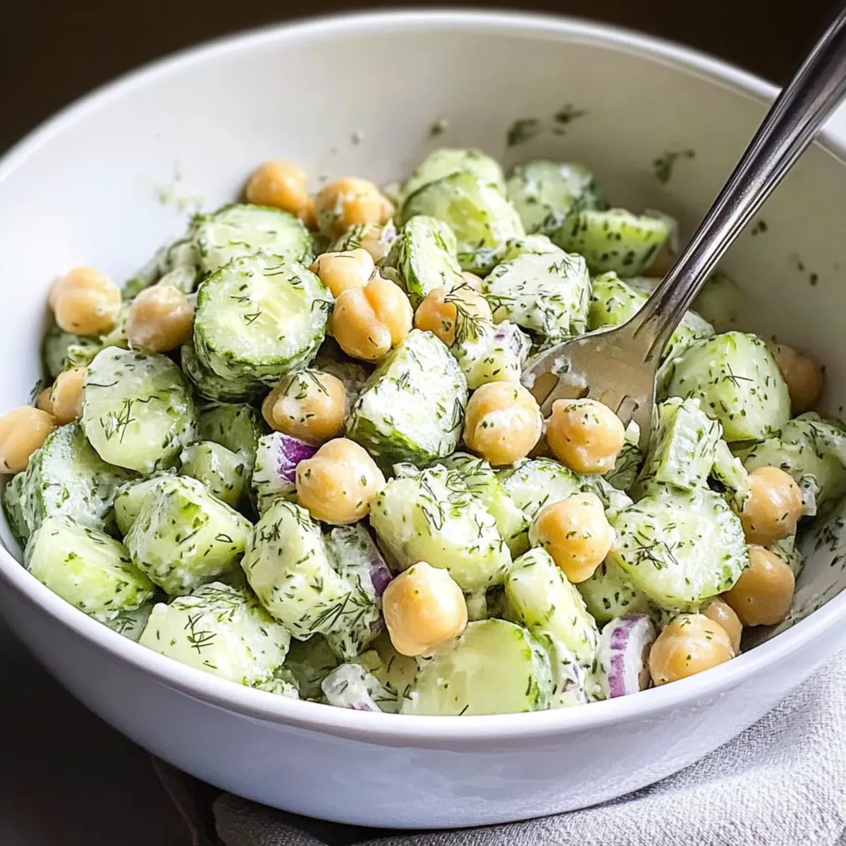 Cucumber Chickpea Dill Salad