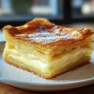 Vanilla Custard Puff Pastry Cake