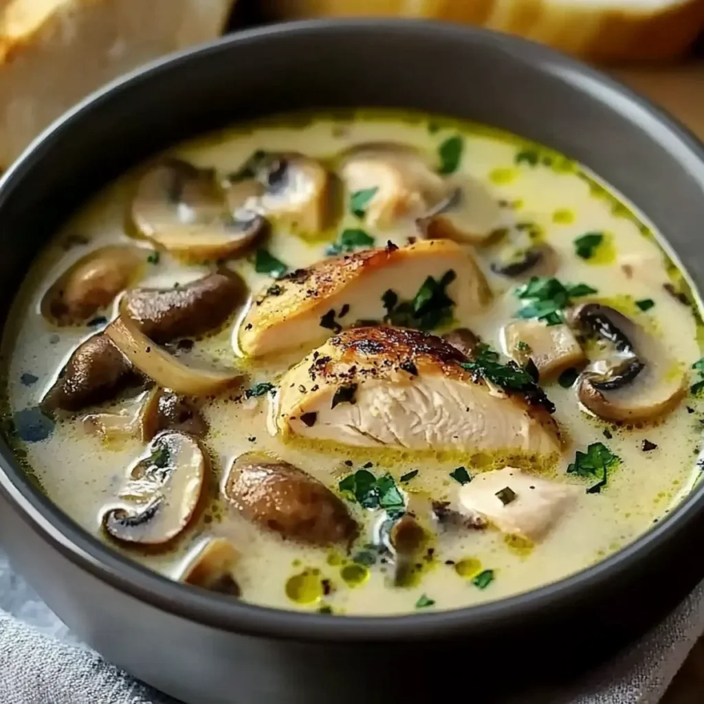 Rotisserie Chicken Mushroom Soup