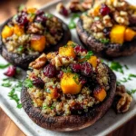 Autumn Harvest Stuffed Portobello Mushrooms
