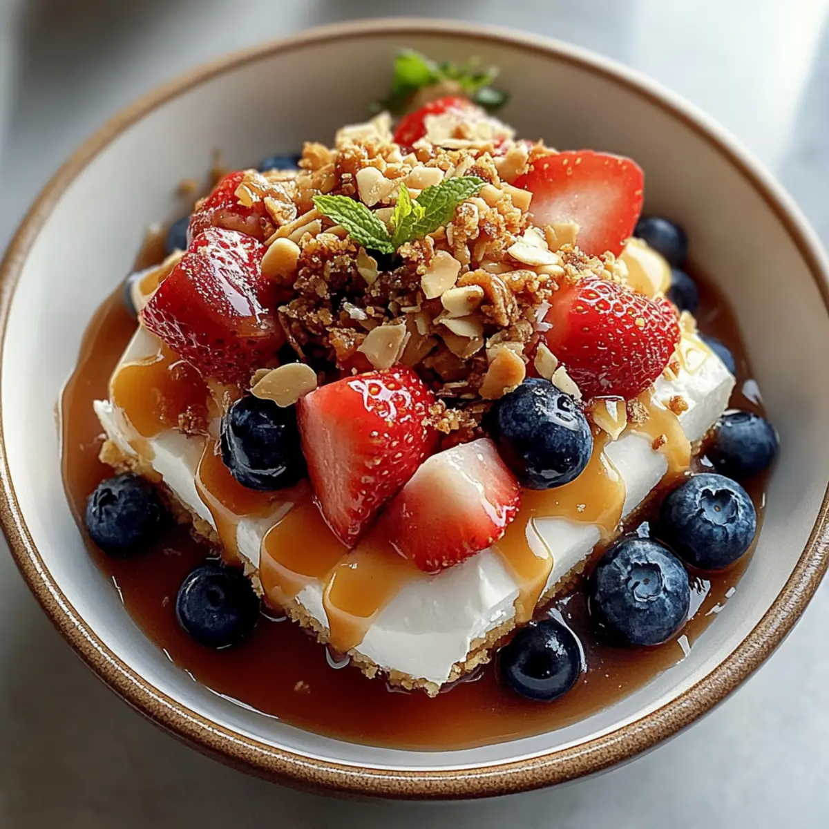 Caramel Crunch Cheesecake Fruit Salad
