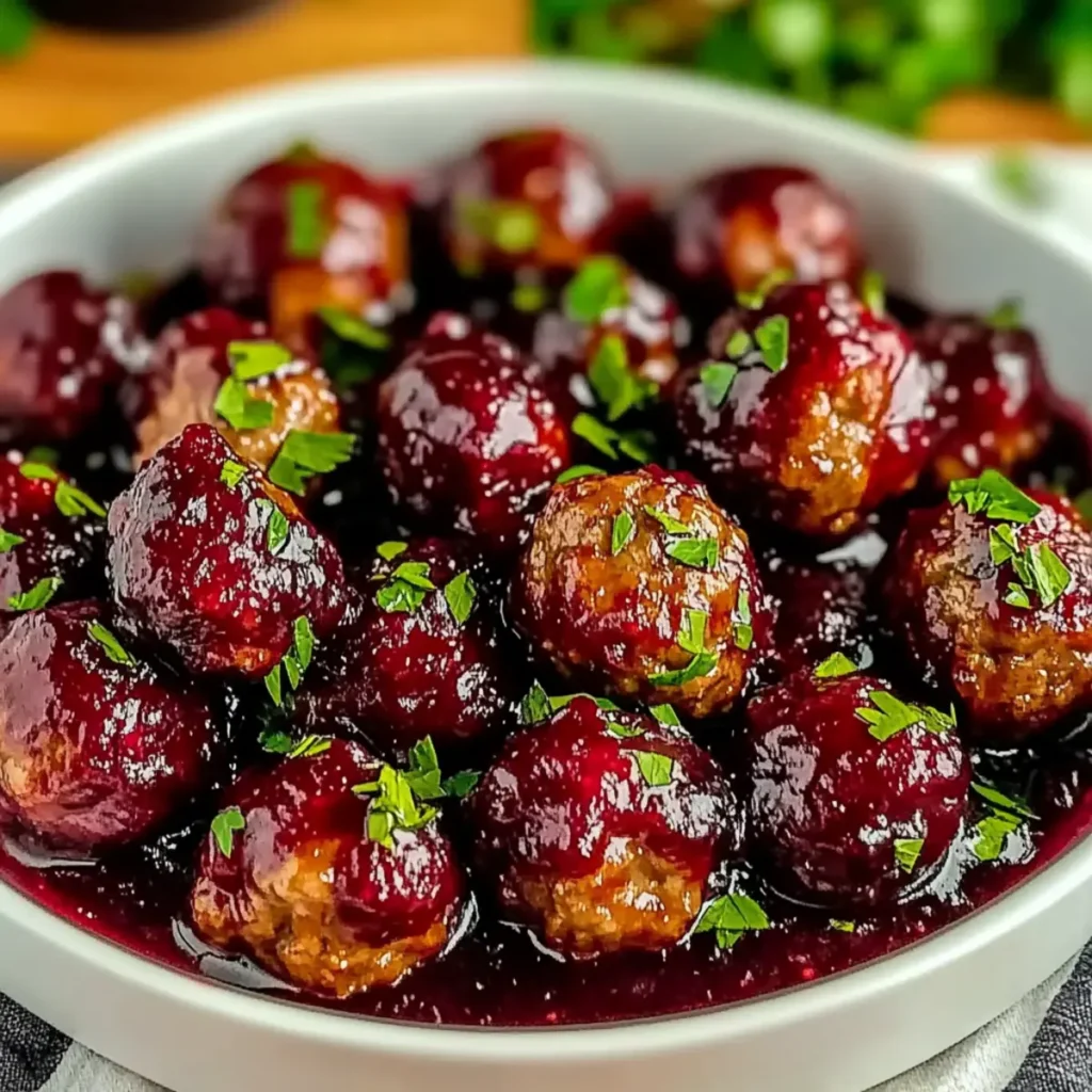 Irresistible Cranberry Meatballs: Sweet and Savory Delight