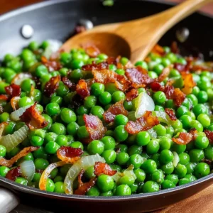 Peas with Crispy Bacon & Onions