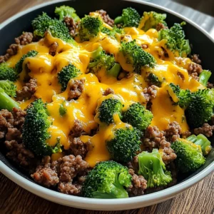 Keto Hamburger Broccoli Skillet