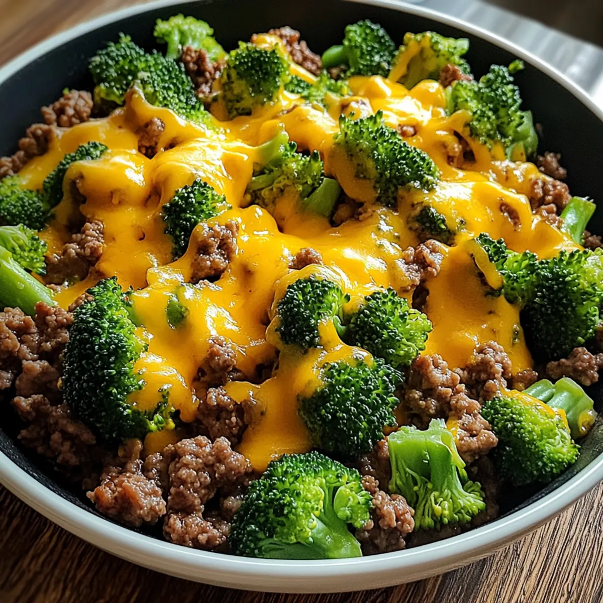 Keto Hamburger Broccoli Skillet