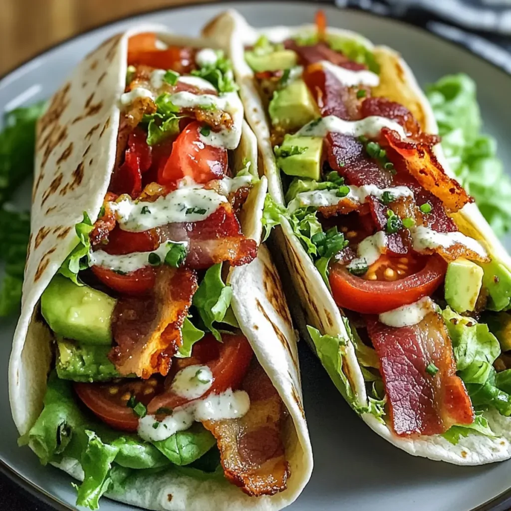 BLT Wraps with Secret Sauce for a Flavorful Quick Lunch