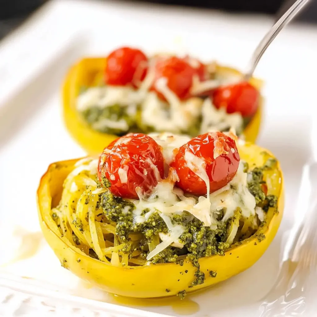 Delicious Pesto Chicken Spaghetti Squash for Healthy Dinners