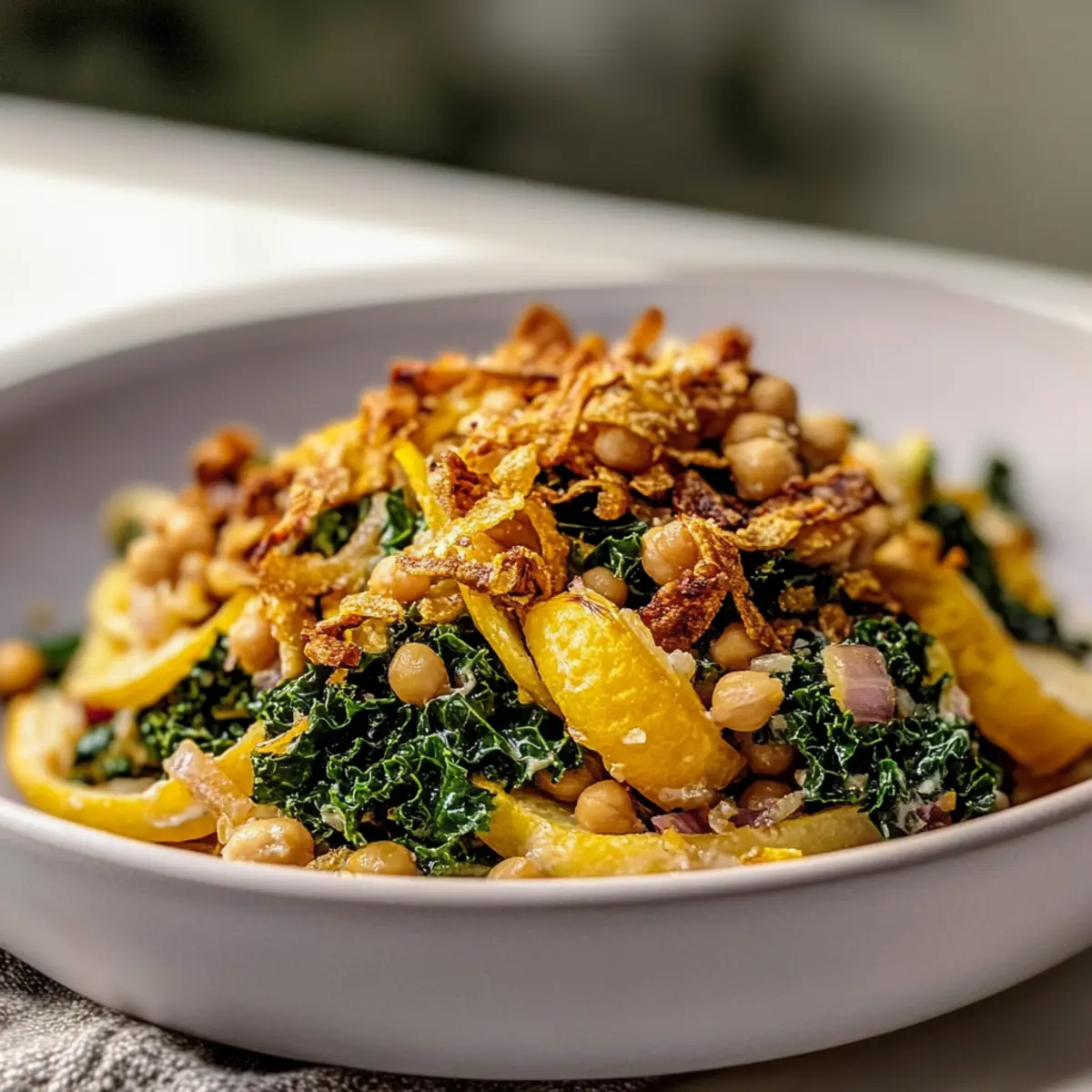 Shredded Squash and Kale Salad