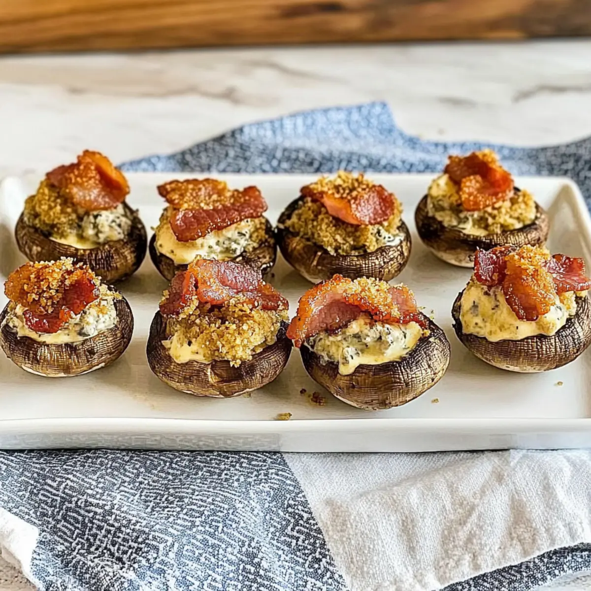 smoky stuffed mushrooms