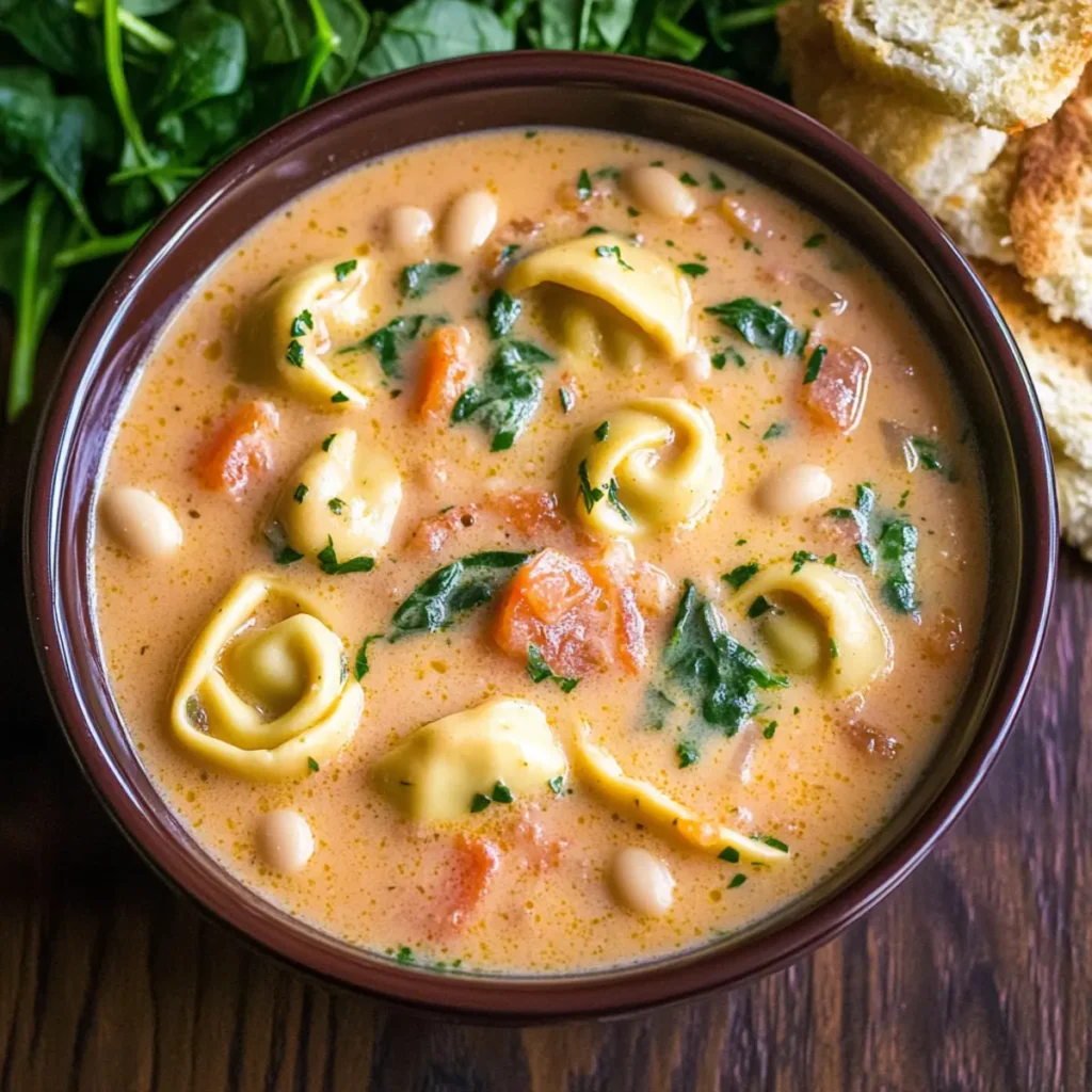 Cozy Up with Tuscan Garlic Tortellini Soup Tonight
