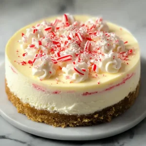 White Chocolate Peppermint Cheesecake
