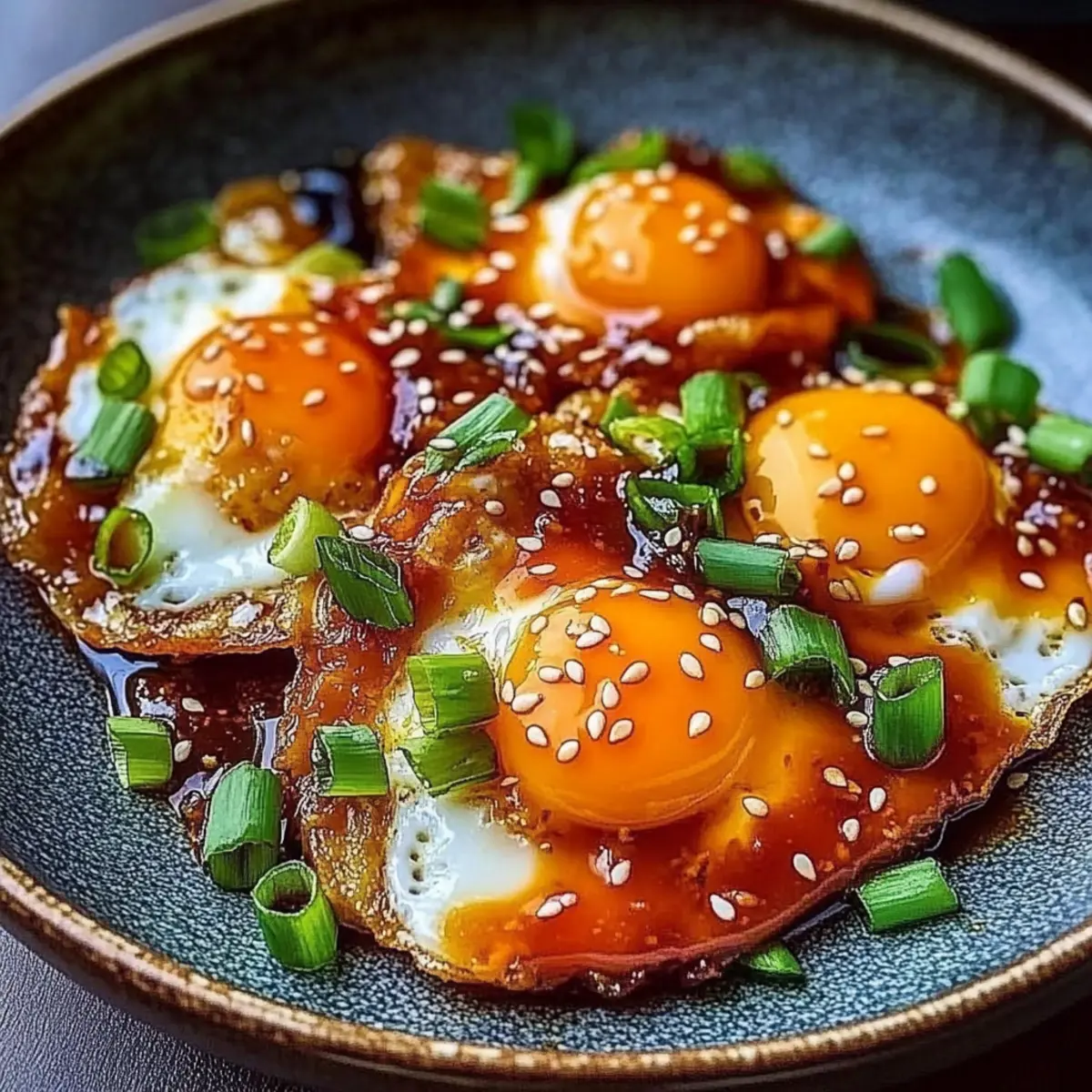 Spicy Sweet and Sour Fried Eggs