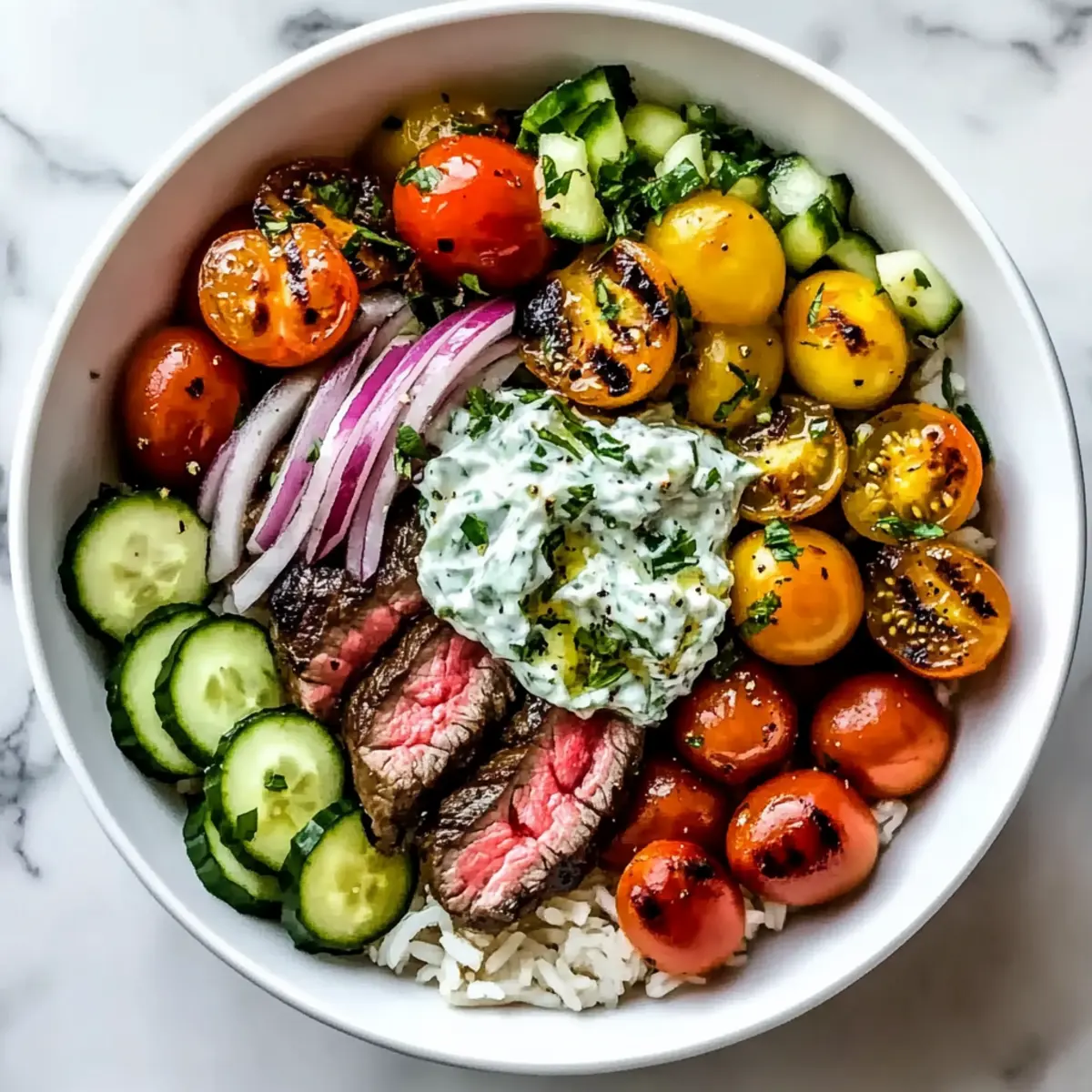 Mediterranean Steak Bowl Recipe