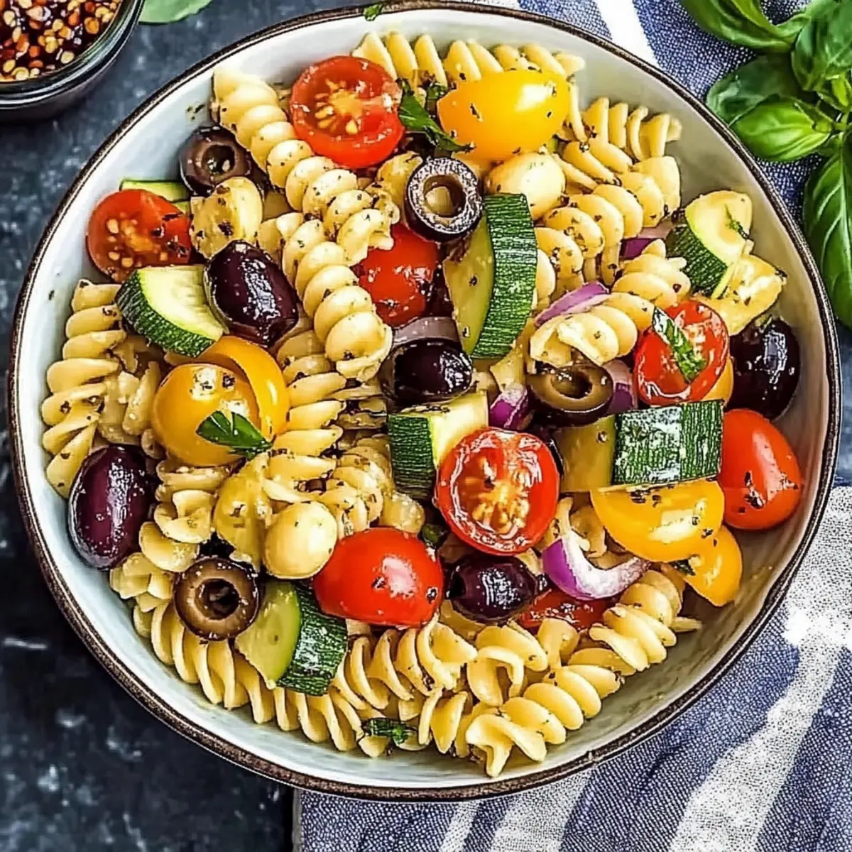 Vegan Pasta Salad Loaded