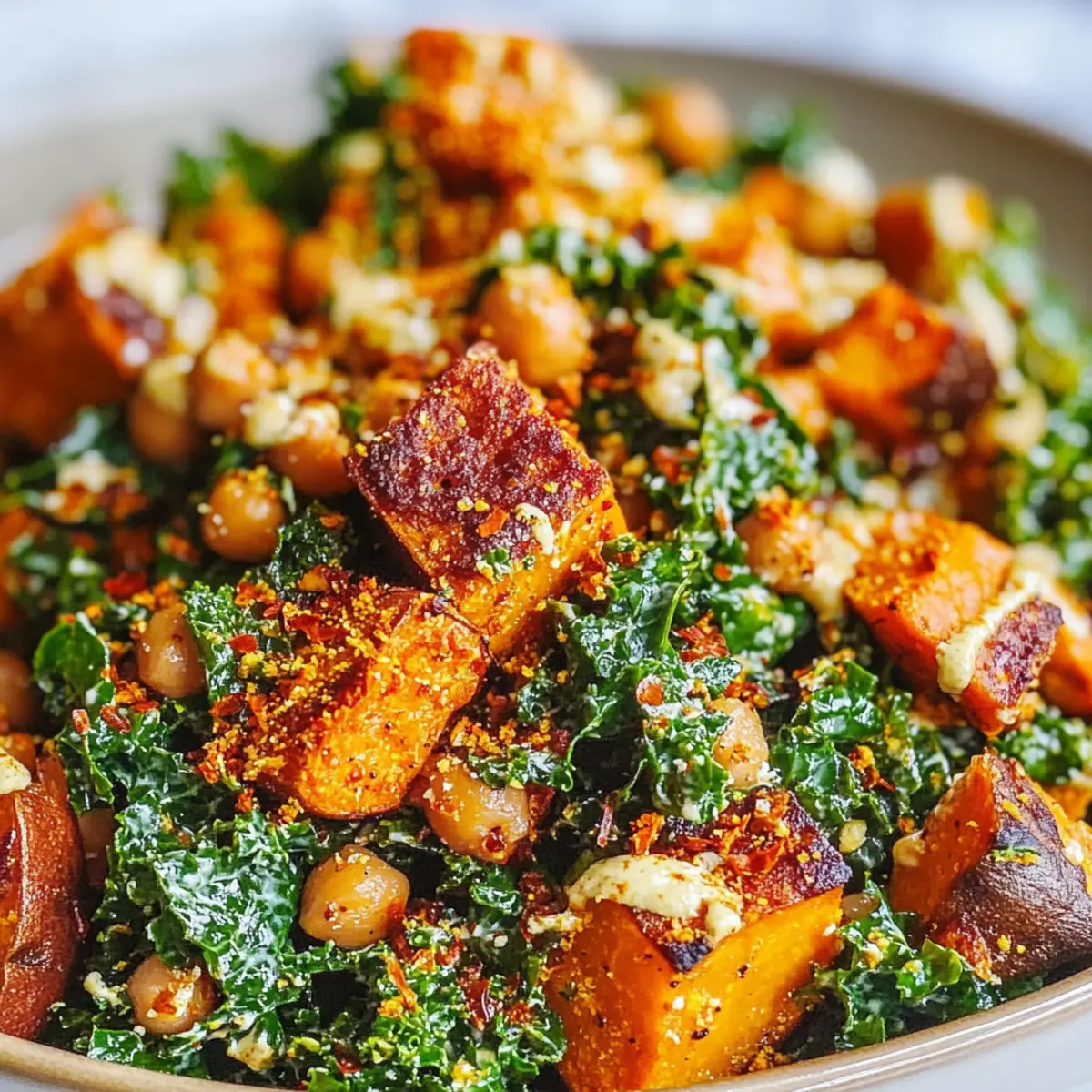 Creamy Kale and Sweet Potato Salad