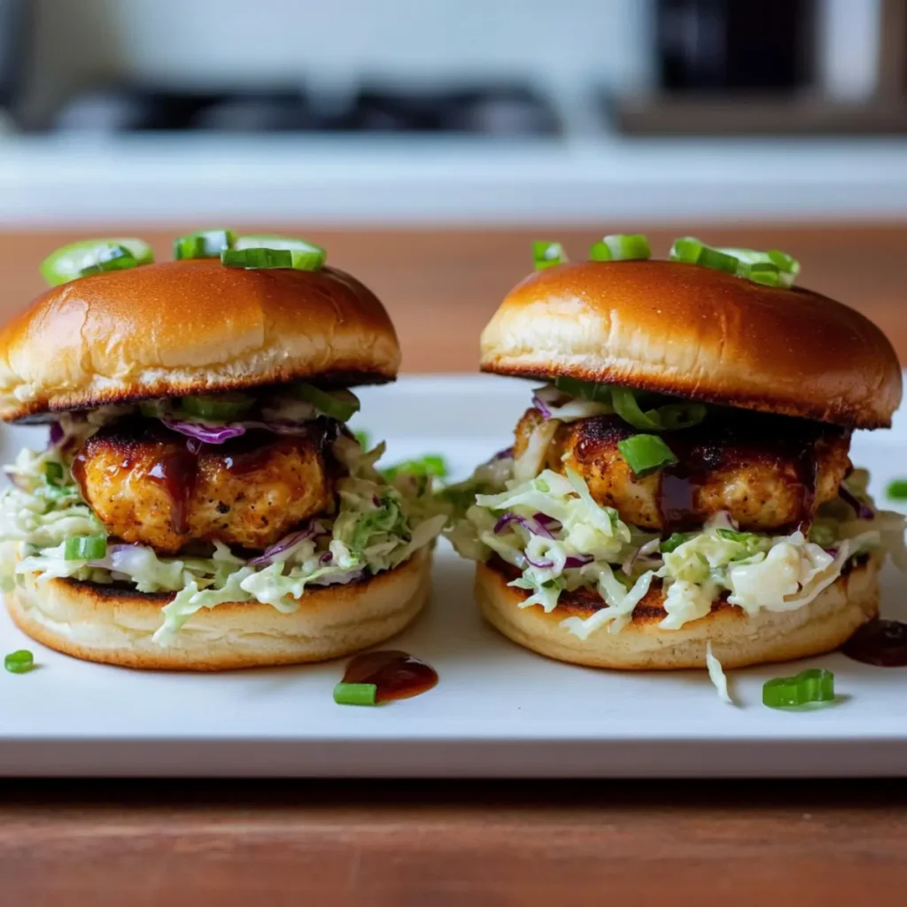 smashed chicken meatball sliders