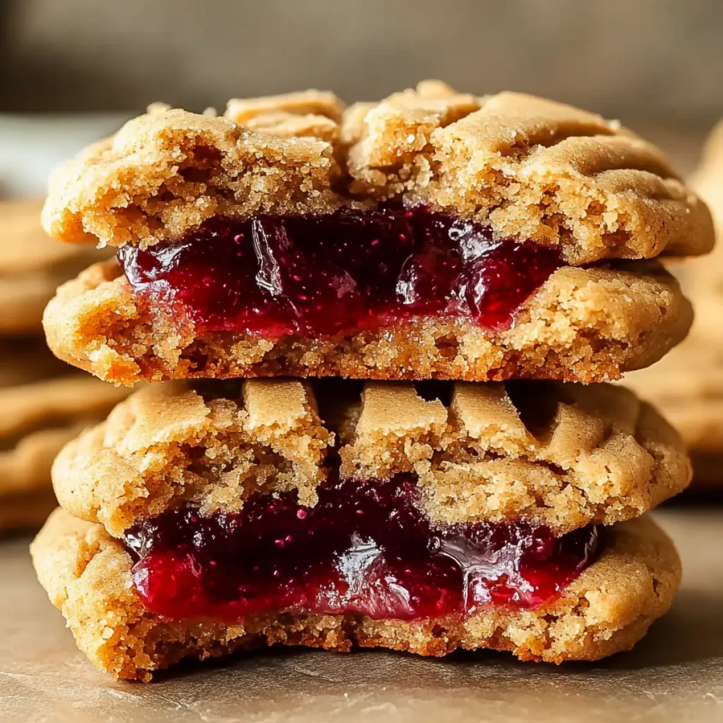 Irresistibly Soft PB&J Stuffed Cookies for Nostalgic Snacking
